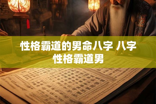 性格霸道的男命八字 八字性格霸道男