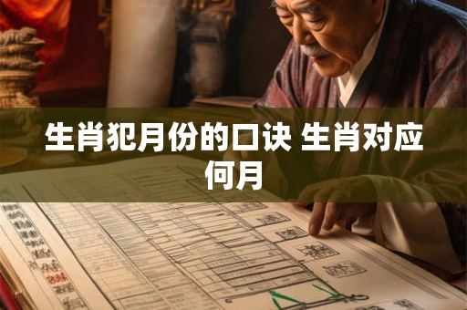 生肖犯月份的口诀 生肖对应何月