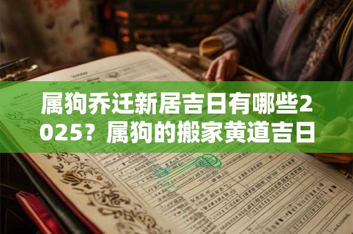属狗乔迁新居吉日有哪些2025？属狗的搬家黄道吉日一览表