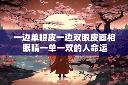 一边单眼皮一边双眼皮面相 眼睛一单一双的人命运