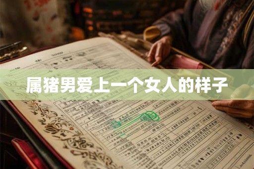属猪男爱上一个女人的样子