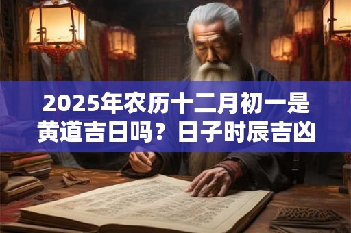 2025年农历十二月初一是黄道吉日吗？日子时辰吉凶？