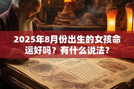 2025年8月份出生的女孩命运好吗？有什么说法？