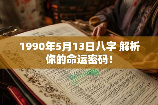 1990年5月13日八字 解析你的命运密码！