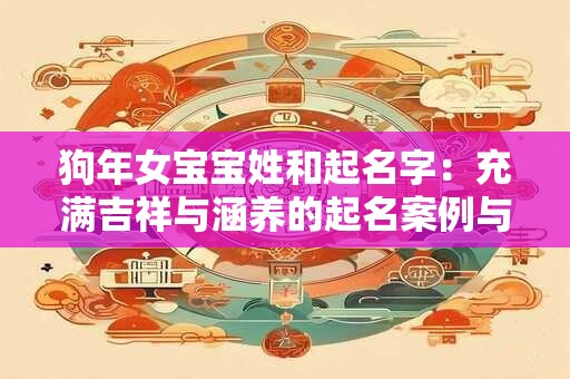 狗年女宝宝姓和起名字：充满吉祥与涵养的起名案例与技巧