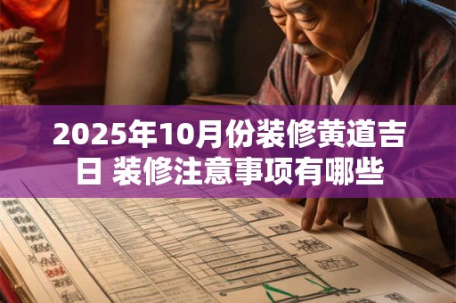 2025年10月份装修黄道吉日 装修注意事项有哪些 2025年10月份装修黄道吉日 装修注意事项有哪些