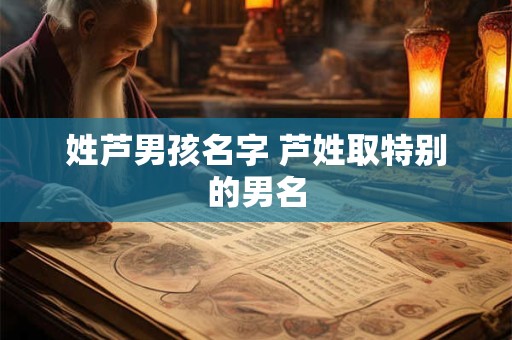 姓芦男孩名字 芦姓取特别的男名