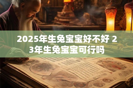 2025年生兔宝宝好不好 23年生兔宝宝可行吗