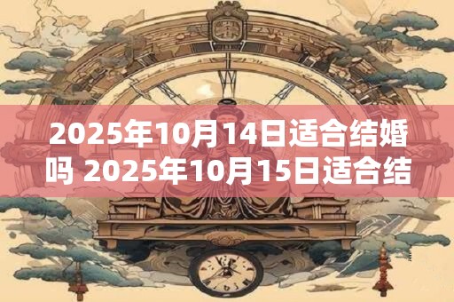 2025年10月14日适合结婚吗 2025年10月15日适合结婚吗