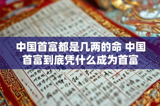 中国首富都是几两的命 中国首富到底凭什么成为首富