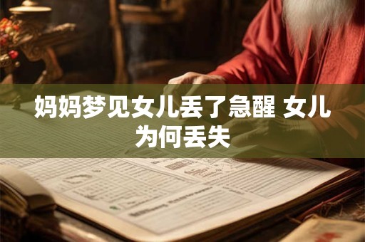妈妈梦见女儿丢了急醒 女儿为何丢失