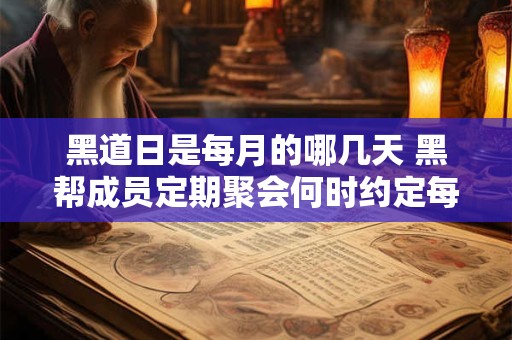 黑道日是每月的哪几天 黑帮成员定期聚会何时约定每月开黑道日