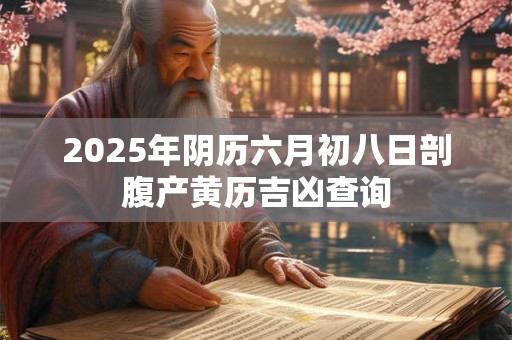 2025年阴历六月初八日剖腹产黄历吉凶查询