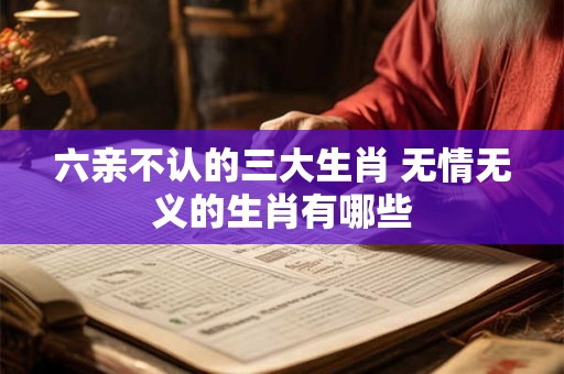 六亲不认的三大生肖 无情无义的生肖有哪些 六亲不认的三大生肖 无情无义的生肖有哪些