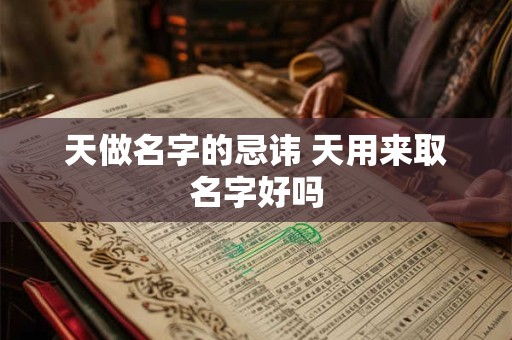 天做名字的忌讳 天用来取名字好吗 天做名字的忌讳 天用来取名字好吗