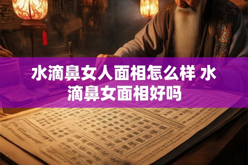水滴鼻女人面相怎么样 水滴鼻女面相好吗