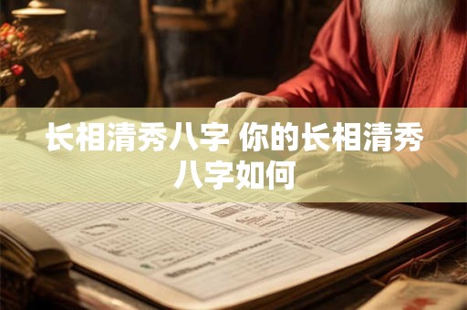 长相清秀八字 你的长相清秀八字如何