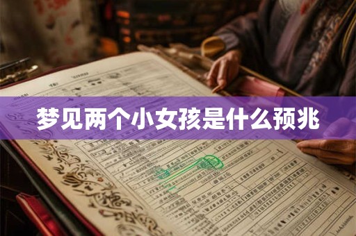 梦见两个小女孩是什么预兆