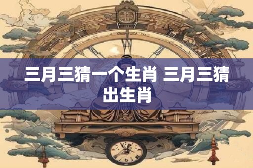 三月三猜一个生肖 三月三猜出生肖