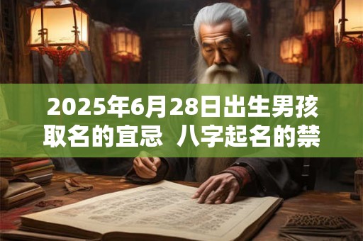 2025年6月28日出生男孩取名的宜忌  八字起名的禁忌