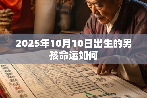 2025年10月10日出生的男孩命运如何