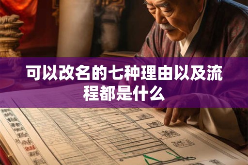 可以改名的七种理由以及流程都是什么