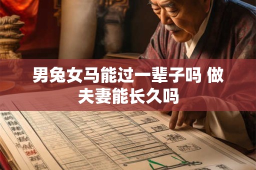 男兔女马能过一辈子吗 做夫妻能长久吗