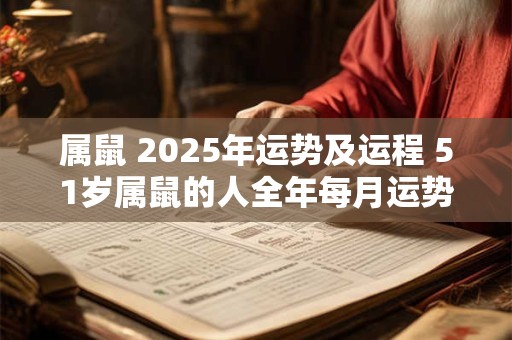 属鼠 2025年运势及运程 51岁属鼠的人全年每月运势详解