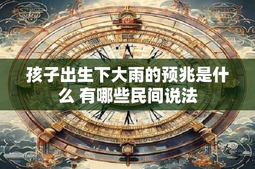 孩子出生下大雨的预兆是什么 有哪些民间说法