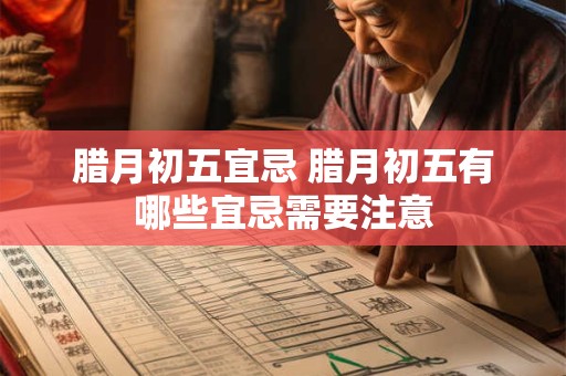 腊月初五宜忌 腊月初五有哪些宜忌需要注意