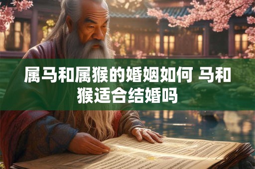 详细阅读:属马和属猴的婚姻如何 马和猴适合结婚吗 属马和属猴的婚姻如何 马和猴适合结婚吗