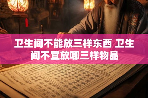 卫生间不能放三样东西 卫生间不宜放哪三样物品