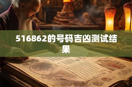 516862的号码吉凶测试结果