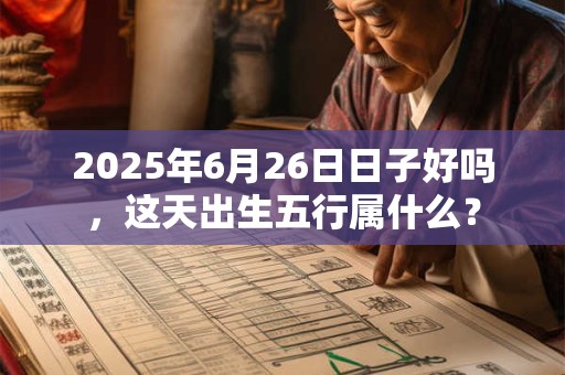 2025年6月26日日子好吗，这天出生五行属什么？