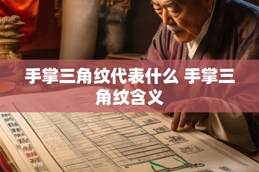 手掌三角纹代表什么 手掌三角纹含义