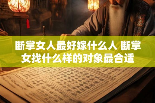 断掌女人最好嫁什么人 断掌女找什么样的对象最合适