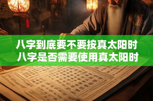 八字到底要不要按真太阳时 八字是否需要使用真太阳时