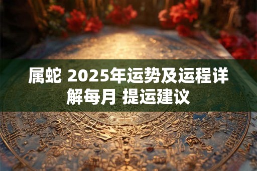 属蛇 2025年运势及运程详解每月 提运建议