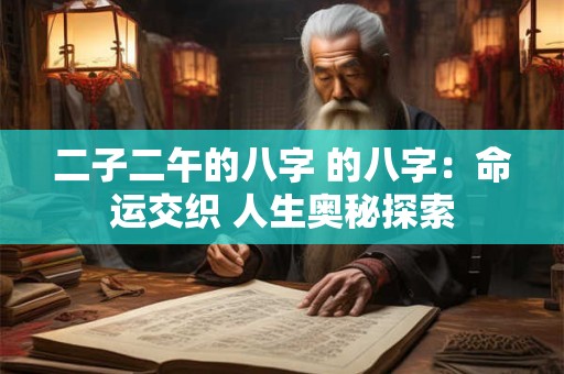 二子二午的八字 的八字：命运交织 人生奥秘探索