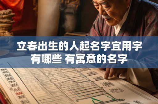 立春出生的人起名字宜用字有哪些 有寓意的名字