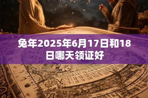 兔年2025年6月17日和18日哪天领证好