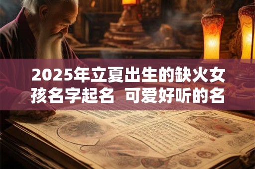 2026年立夏出生的缺火女孩名字起名  可爱好听的名字