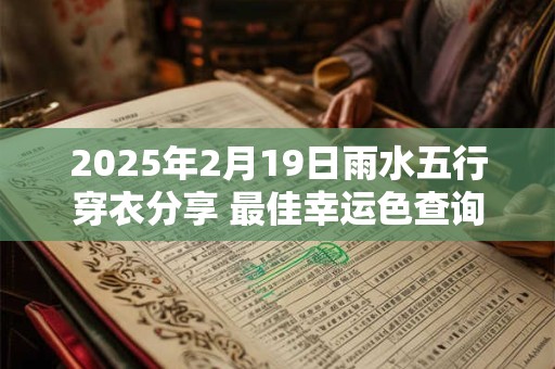 2025年2月19日雨水五行穿衣分享 最佳幸运色查询