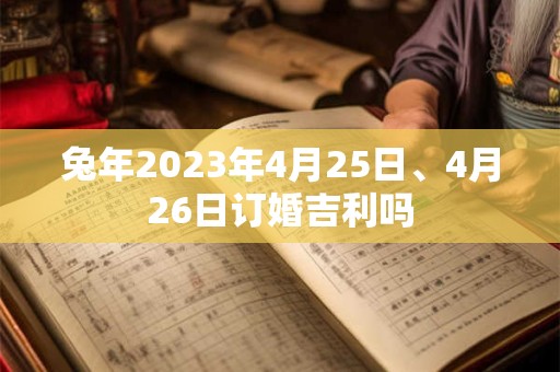 兔年2026年4月25日、4月26日订婚吉利吗