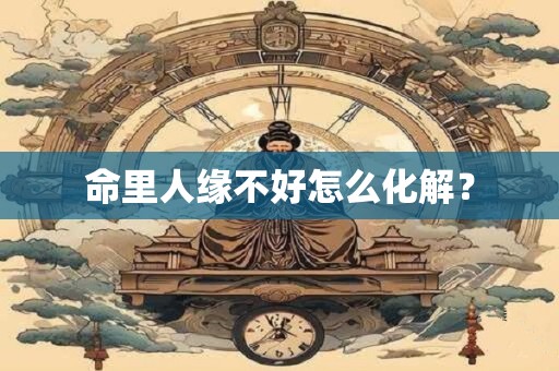 命里人缘不好怎么化解？