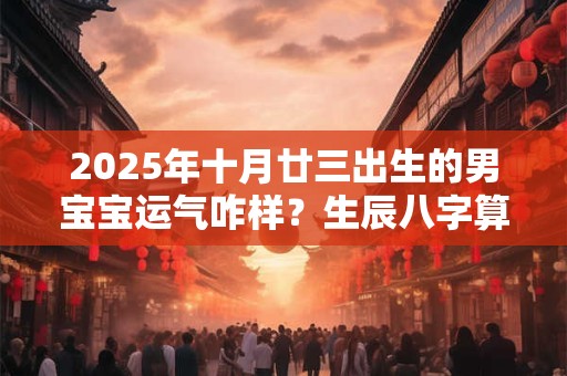 2025年十月廿三出生的男宝宝运气咋样？生辰八字算命