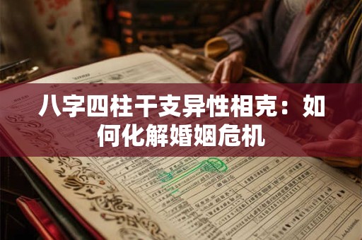 八字四柱干支异性相克：如何化解婚姻危机