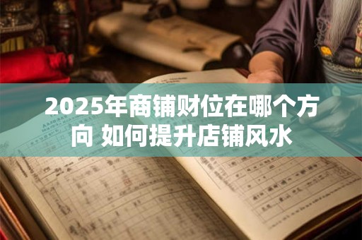 2025年商铺财位在哪个方向 如何提升店铺风水