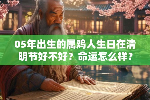 05年出生的属鸡人生日在清明节好不好？命运怎么样？