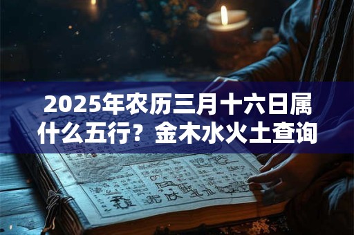 2025年农历三月十六日属什么五行？金木水火土查询